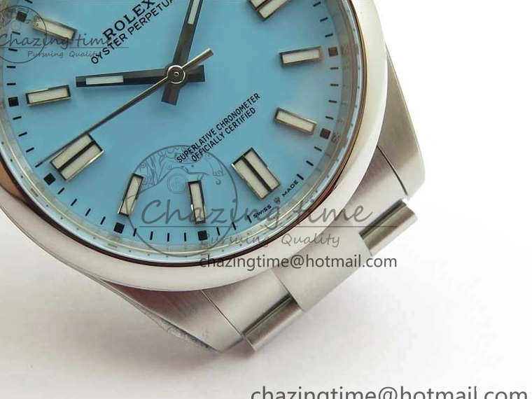 0514 Classic Oyster Perpetual 41mm 124300 ROF 1:1 Best Edition 904L Steel Tiffany Blue Dial on SS Bracelet A 2670